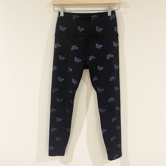 Beyond Yoga Pants - Beyond Yoga High Waist Butterfly print athletic leggings women size S Black